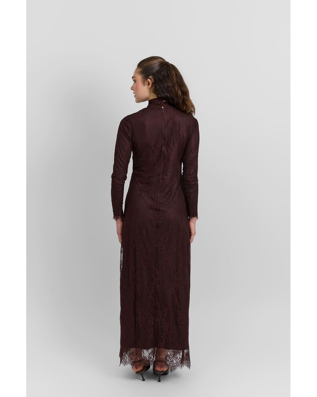Rave on Trend Brown Lace Dress