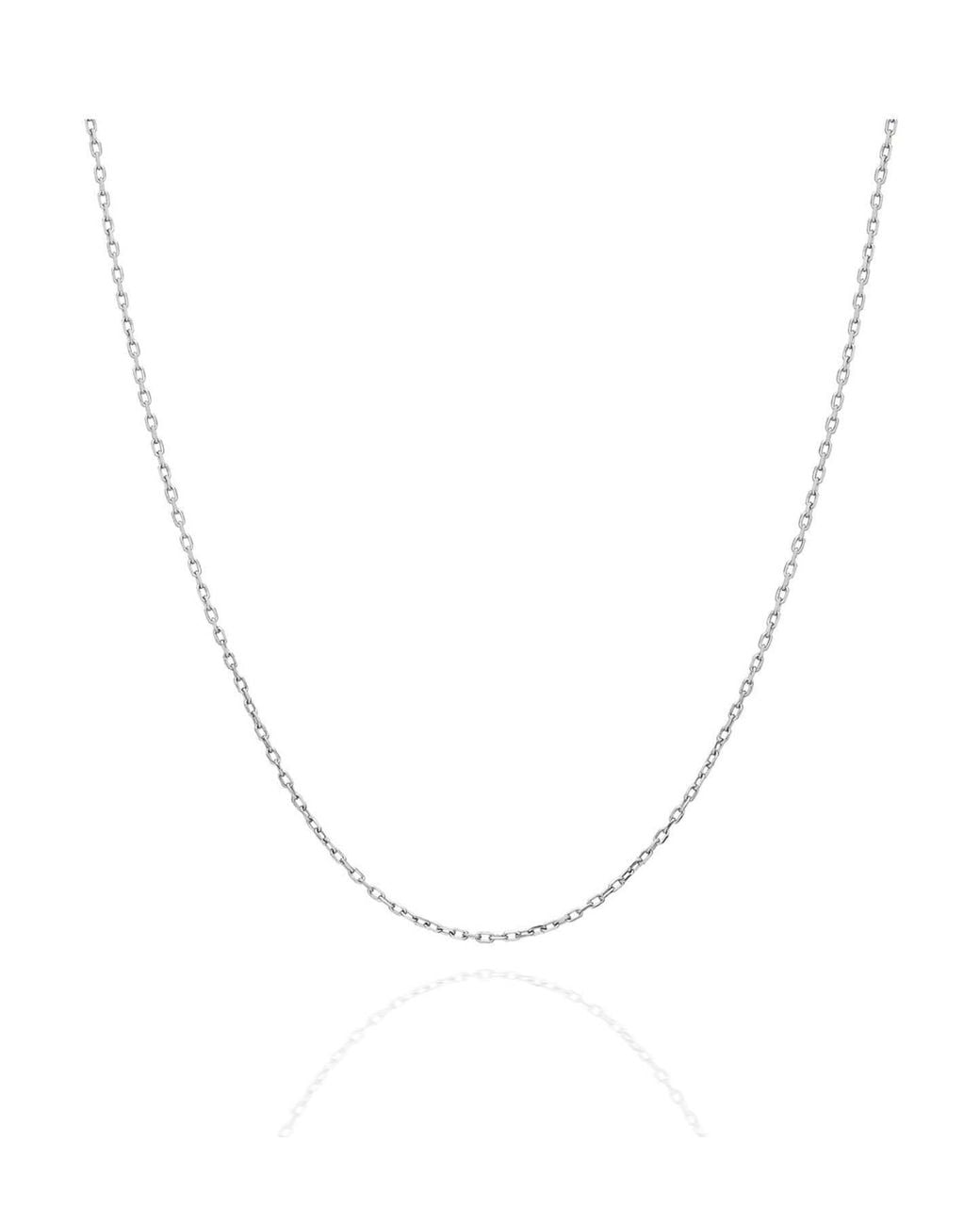Spero London White Curb Chain Necklace Sterling