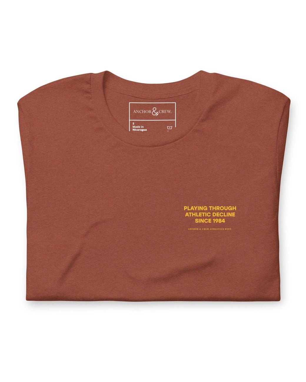 Anchor and Crew Brown Clay The Playmaker Basketball Club League Organic Cotton T-Shirt