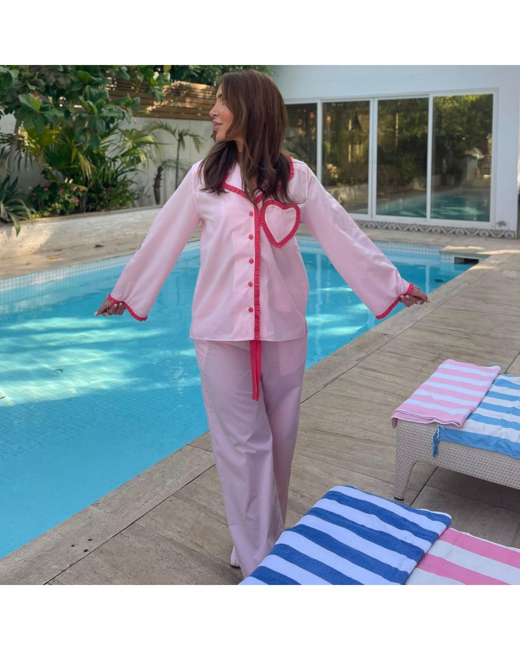 Love Letters X Pink Dolce Soft Rosa Baby & Coral Pyjama Set