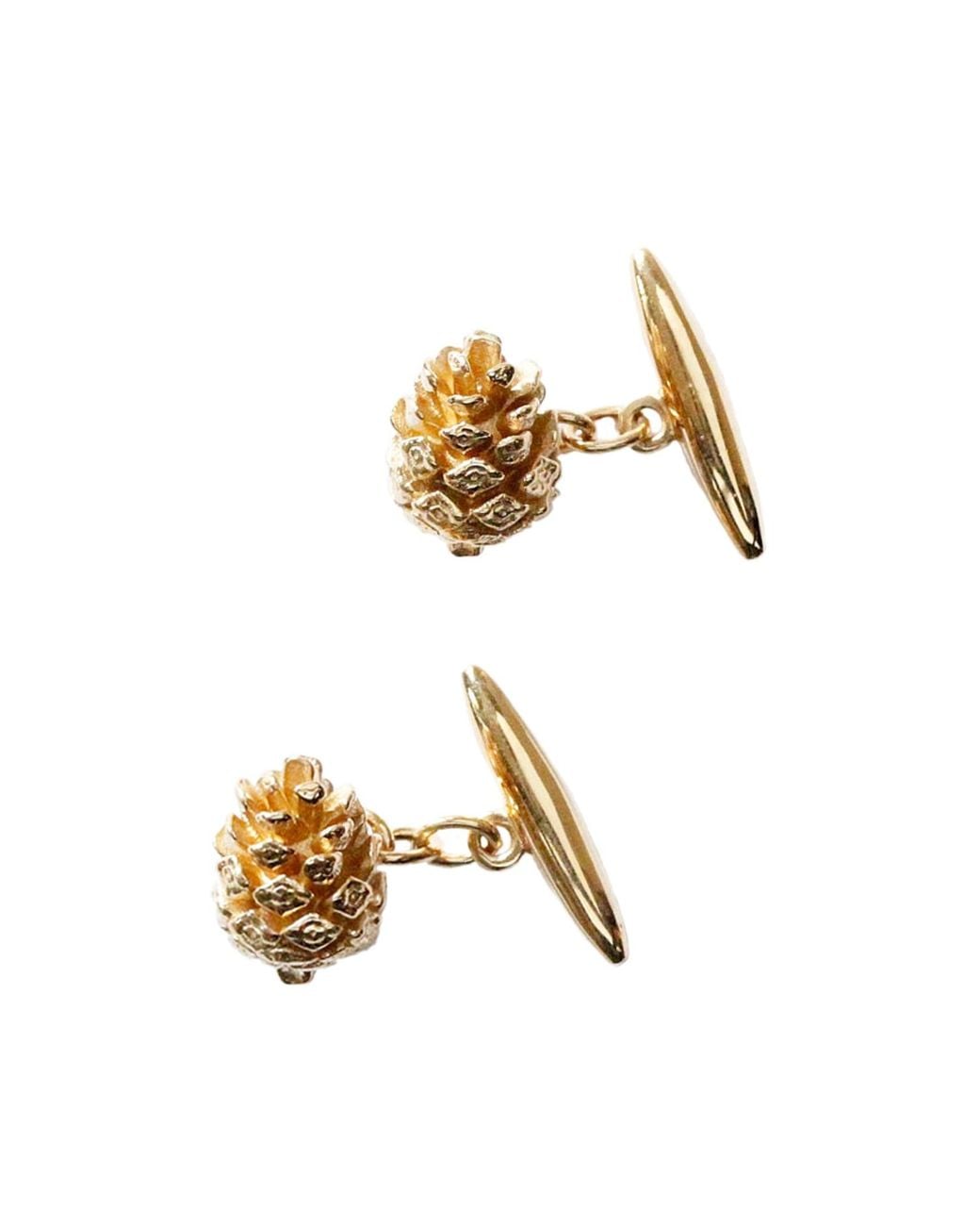 Lee Renee Metallic Baby Pine Cone Cufflinks for men