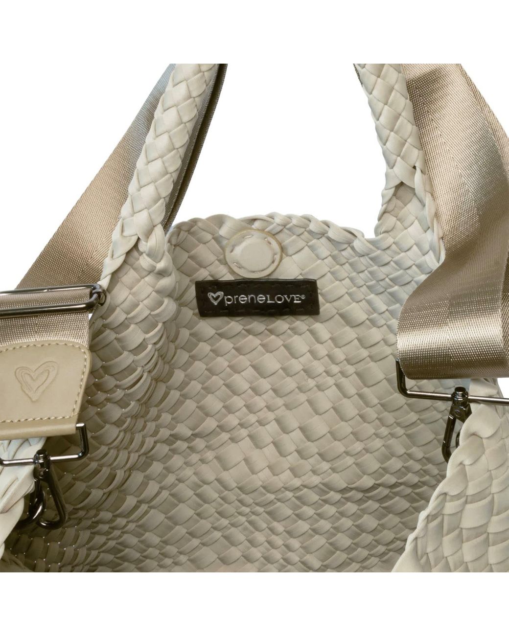 Prenelove Metallic Neutrals London Large Woven Totes