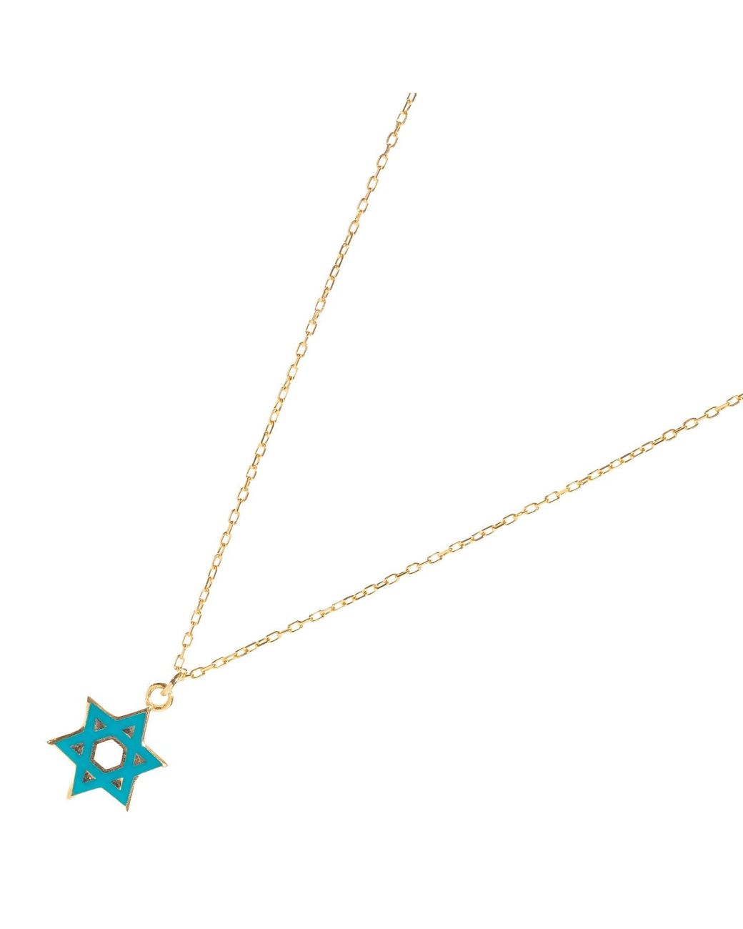 Ebru Jewelry Metallic Star Of David Pendant Necklace