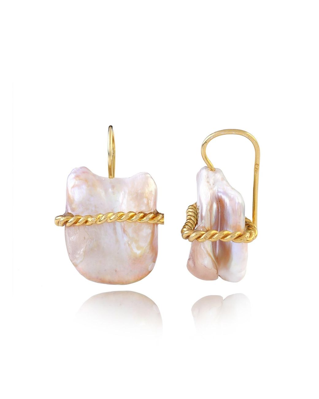 Ece London Pink The Diana Pearl Earrings