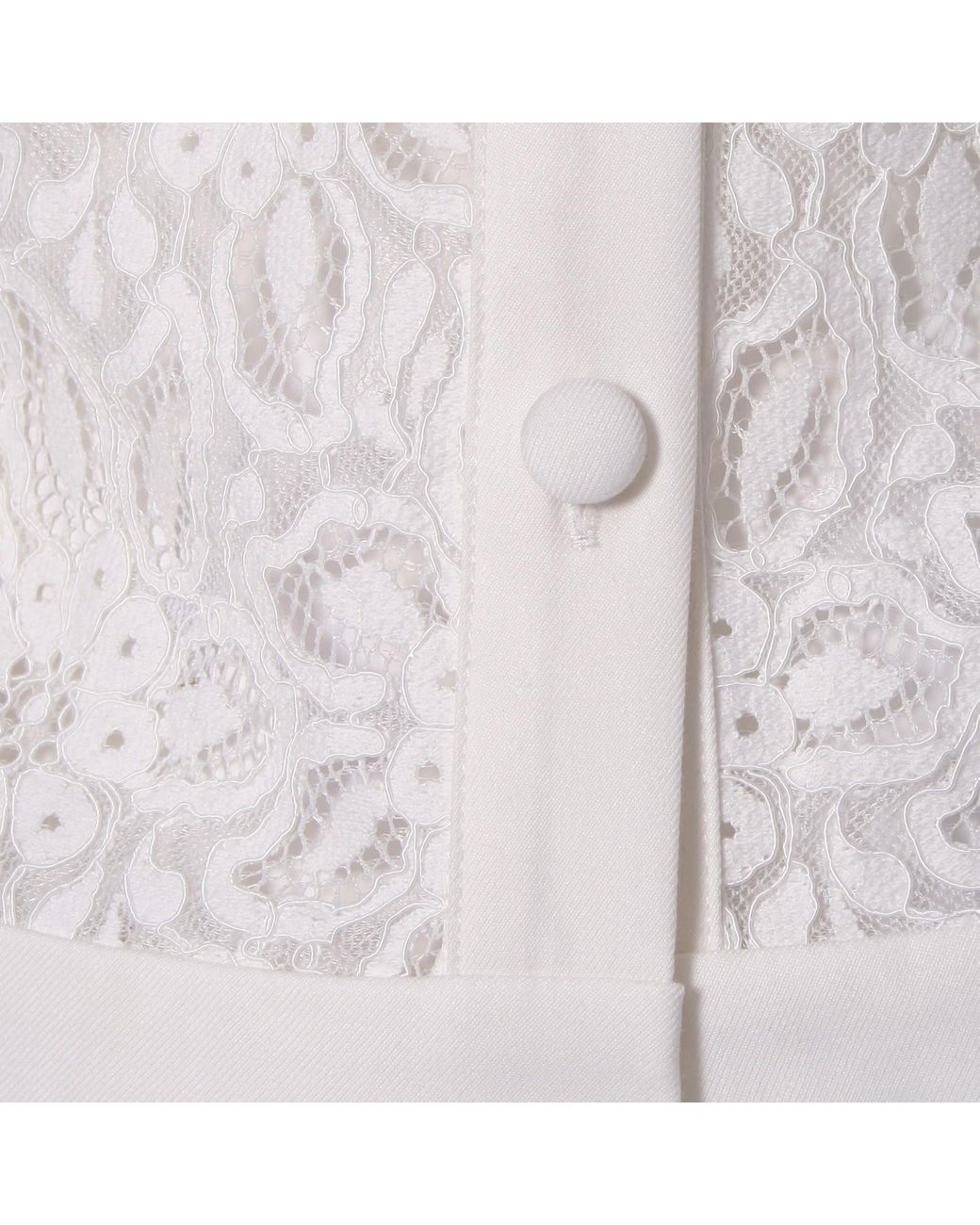 AGGI by HALEWSKI White Aylin Aesthetic Lace Top Jumpsuit