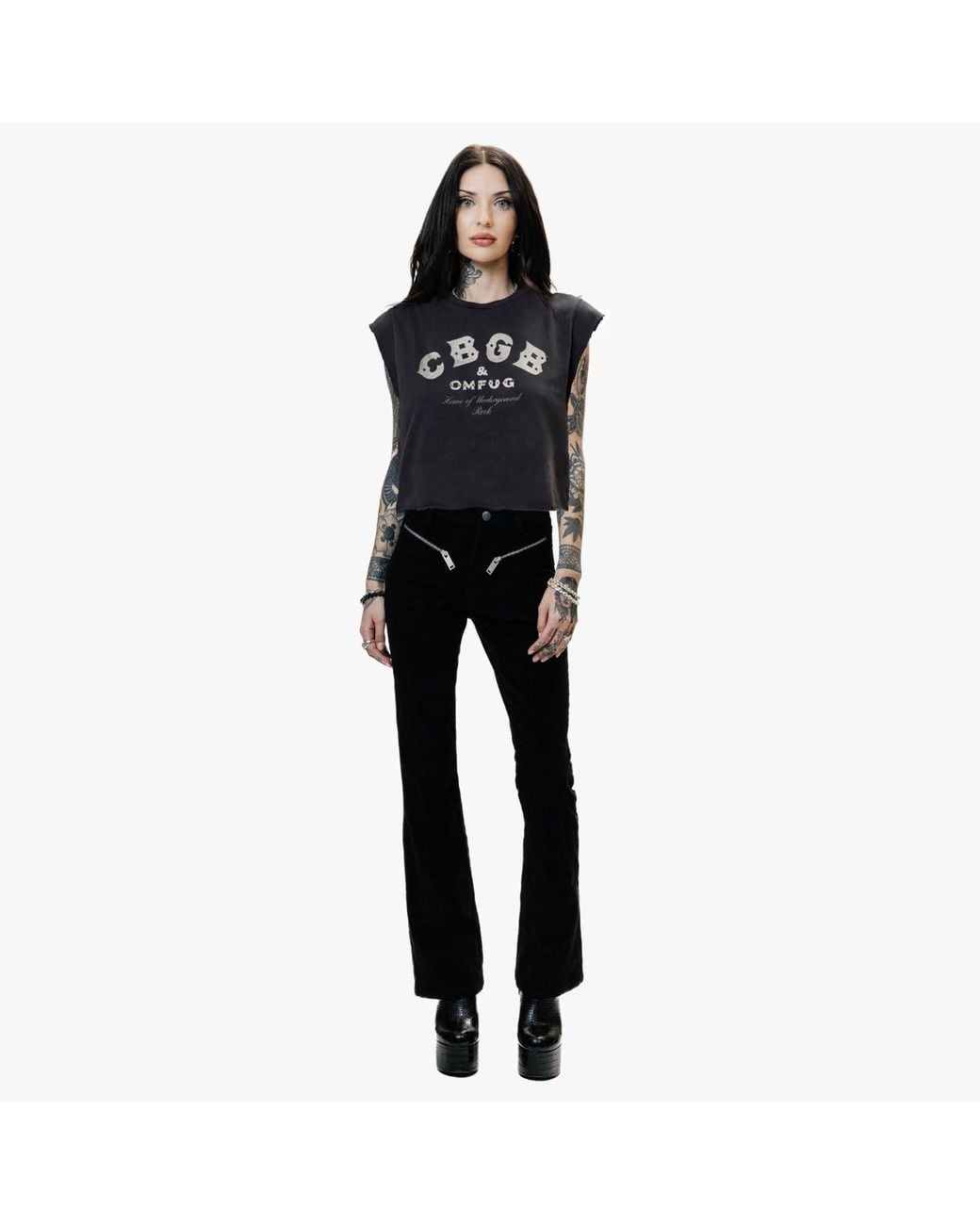 Other Uk Black Cbgb Raw Edge T-Shirt