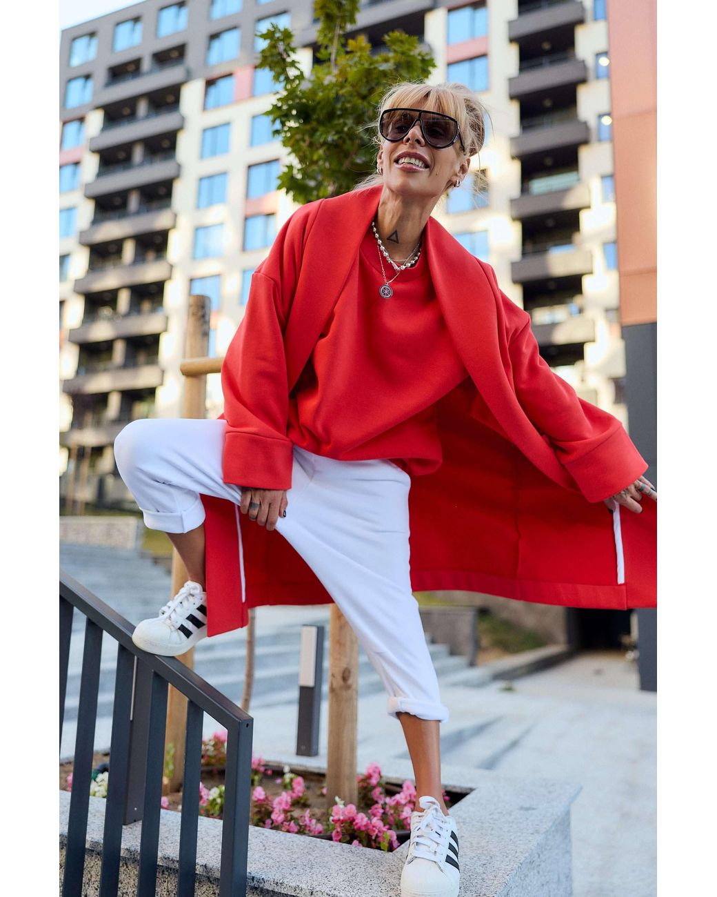 Clothes by Locker Room Red Oversized Coat