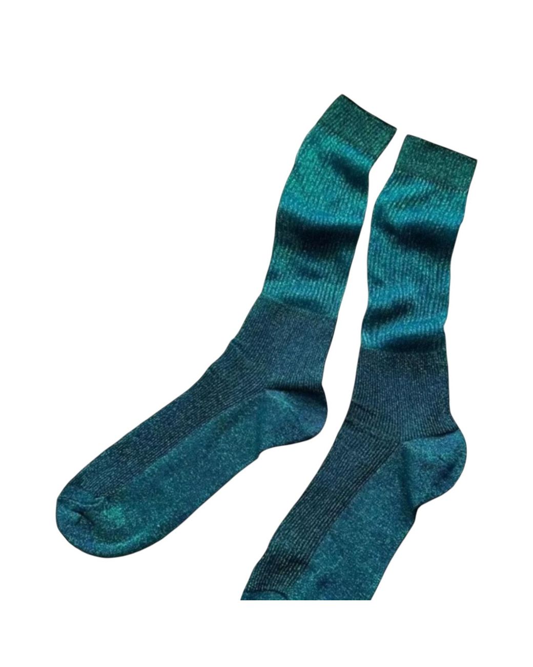 HIGH HEEL JUNGLE by KATHRYN EISMAN Green Glitter Dance Socks
