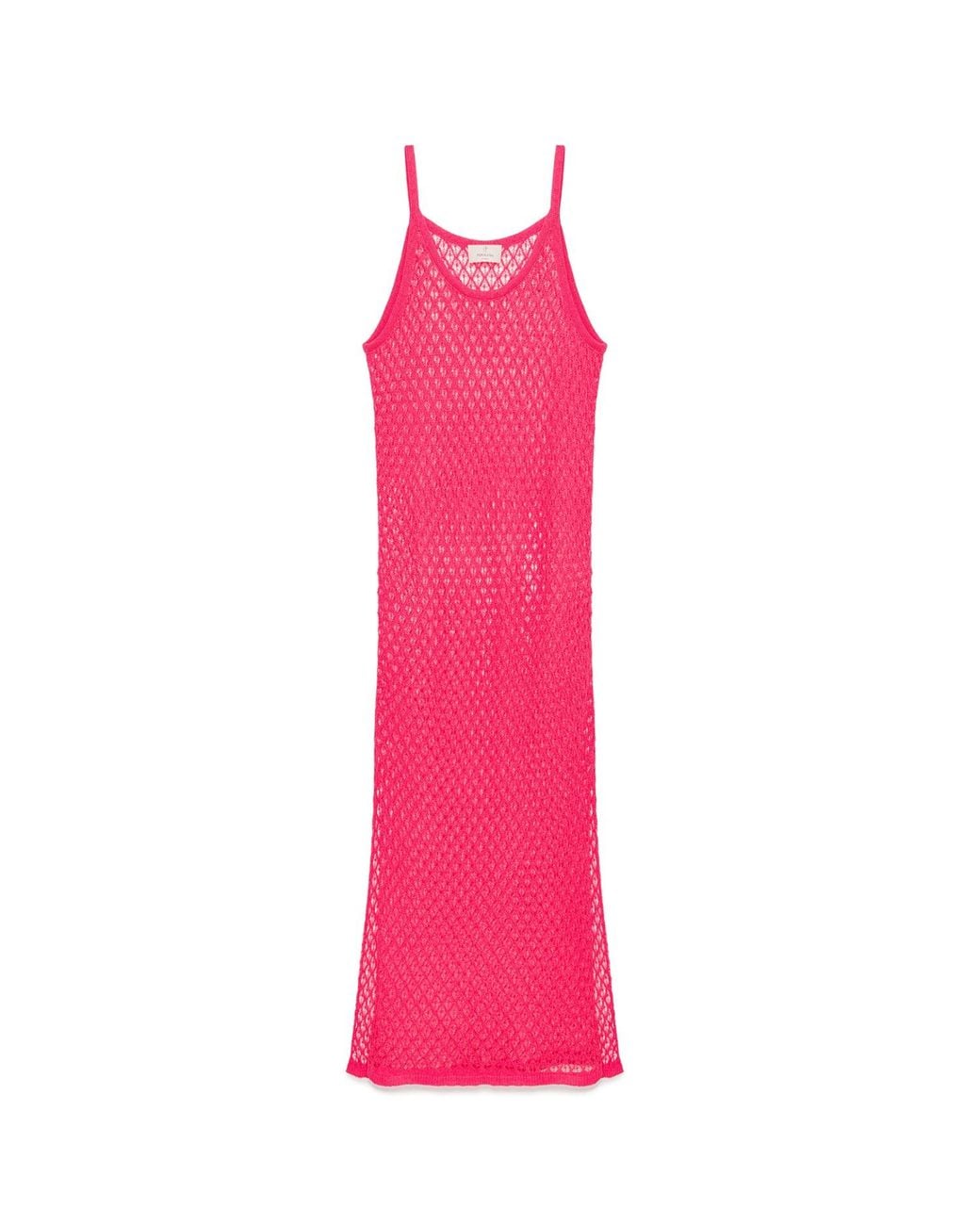 Peraluna Pink Angel Openwork Strap Long Beach Dress