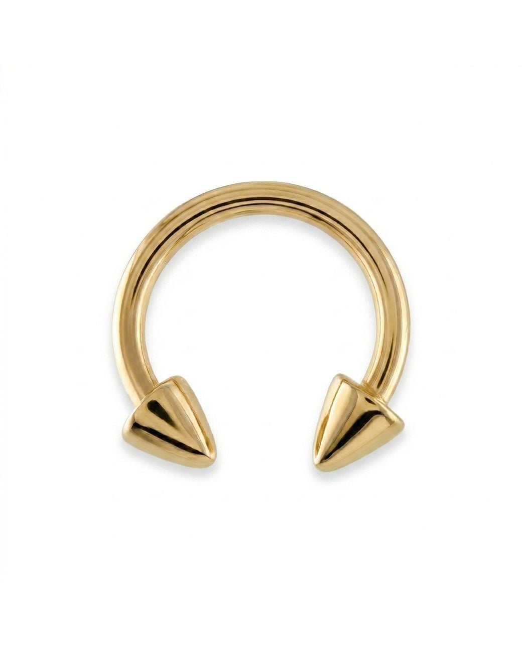 Zahav Jewelry Metallic 14K Solid 16G 8Mm Horseshoe Barbell