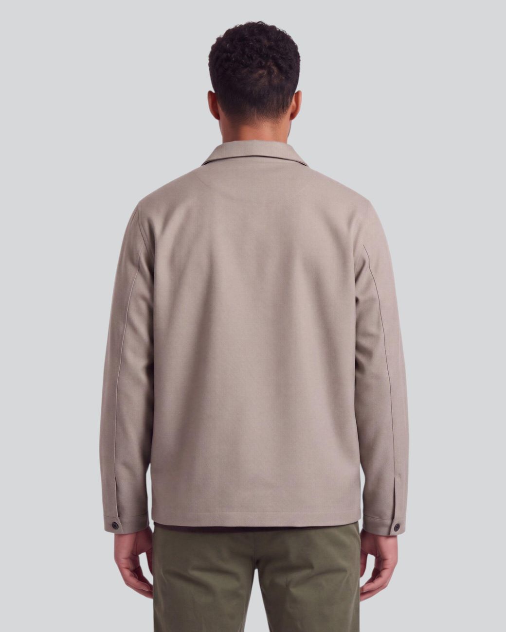 Lords of Harlech Gray Chaston Ash Wool Chore Jacket for men