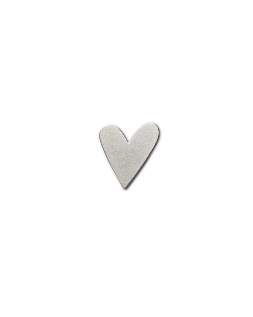 Make Heads Turn Gray Metal Pin Little Heart