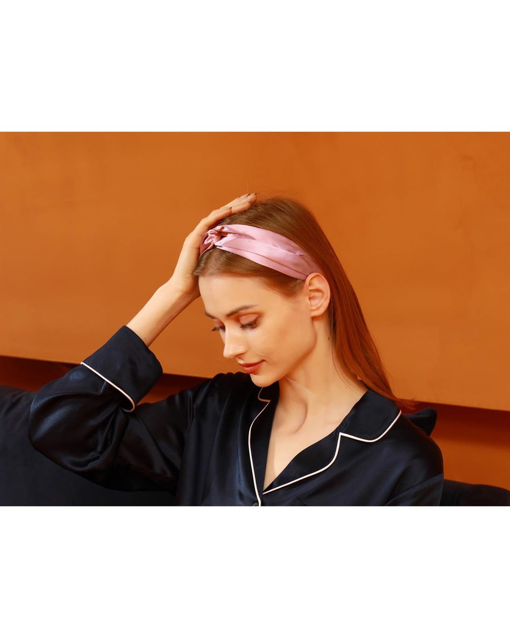 Soft Strokes Silk Pink Pure Mulberry Silk Turban Style Headband