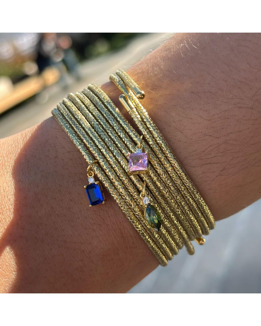 Eyeconic by Samar Ajram Metallic Zodiac Birthstone Magnetic Rope Necklace Bracelet