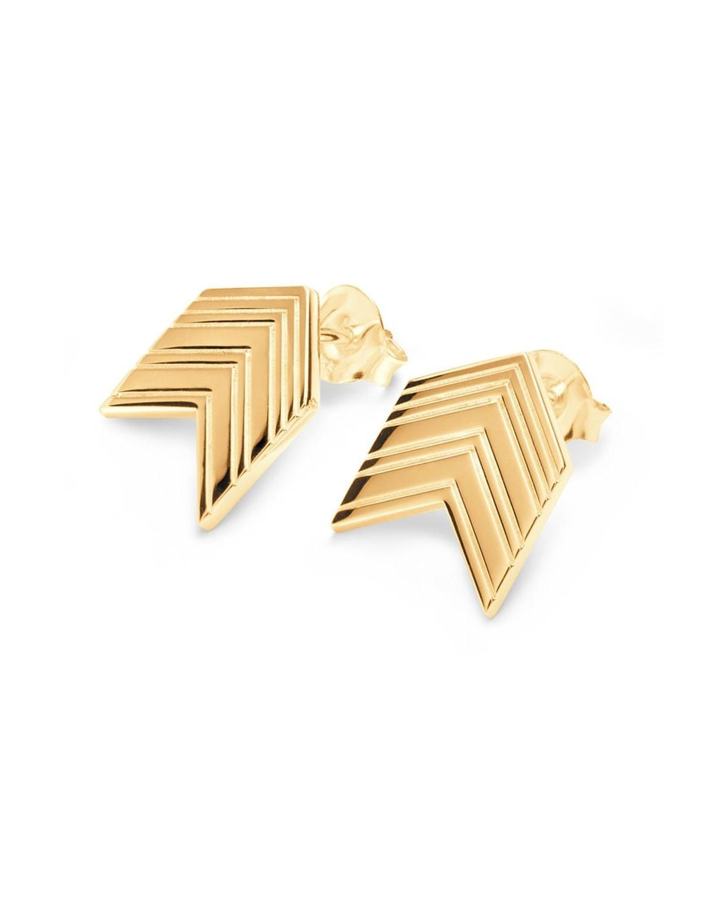 Lucy Quartermaine Metallic Arrow Studs