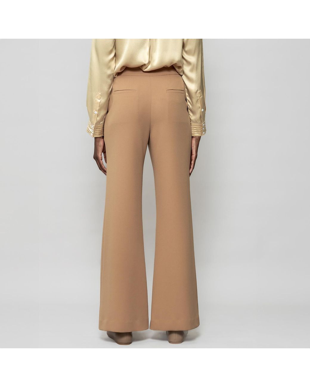 Solgo Atelier Natural Martha Sailor Bootcut Crepe Pant