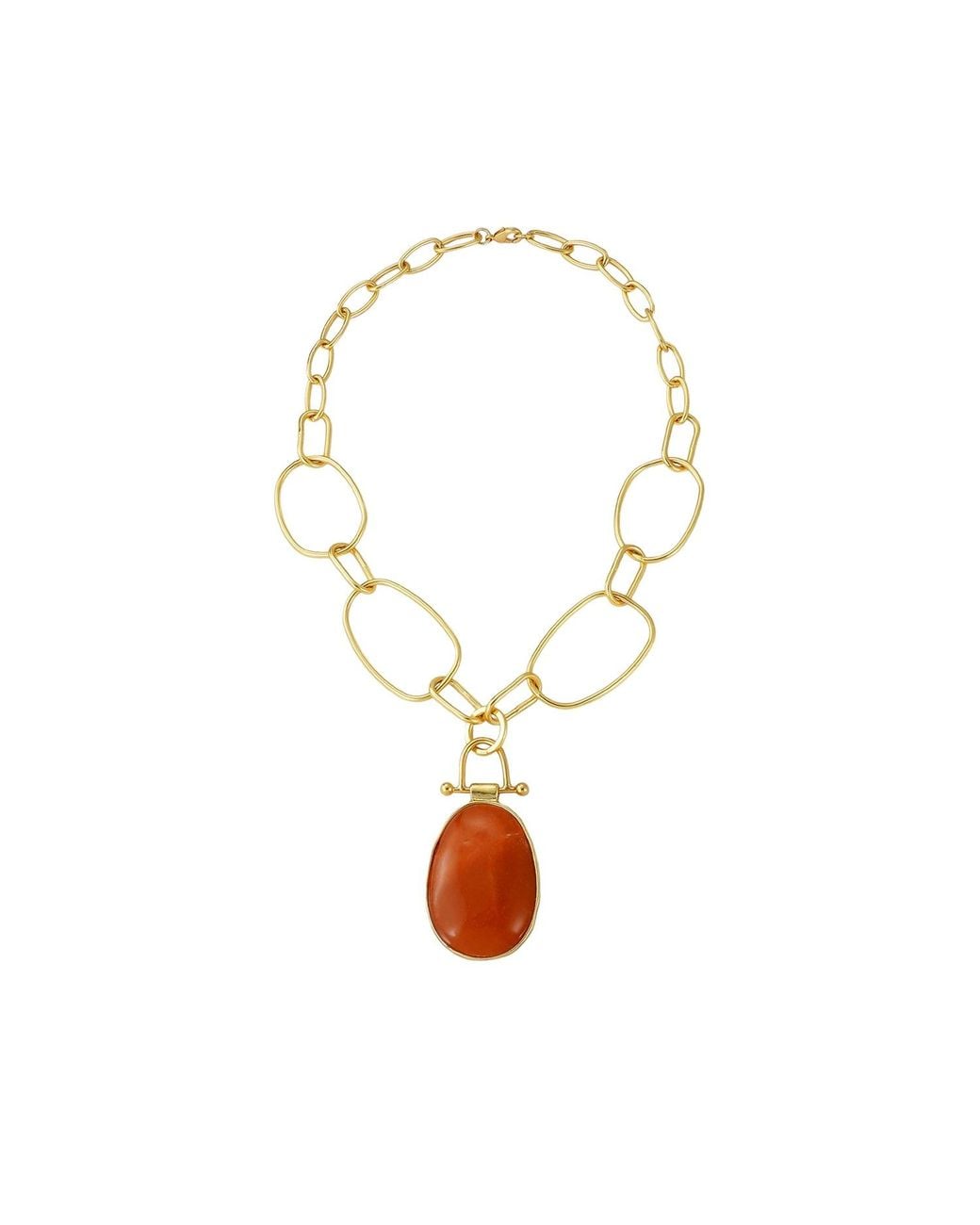 Rare Matters Jewelry White Aventurine Pendant Necklace