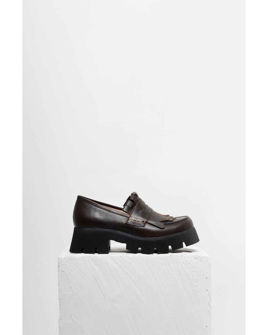 Mafalda Black Francis Fringe Chunky Loafers