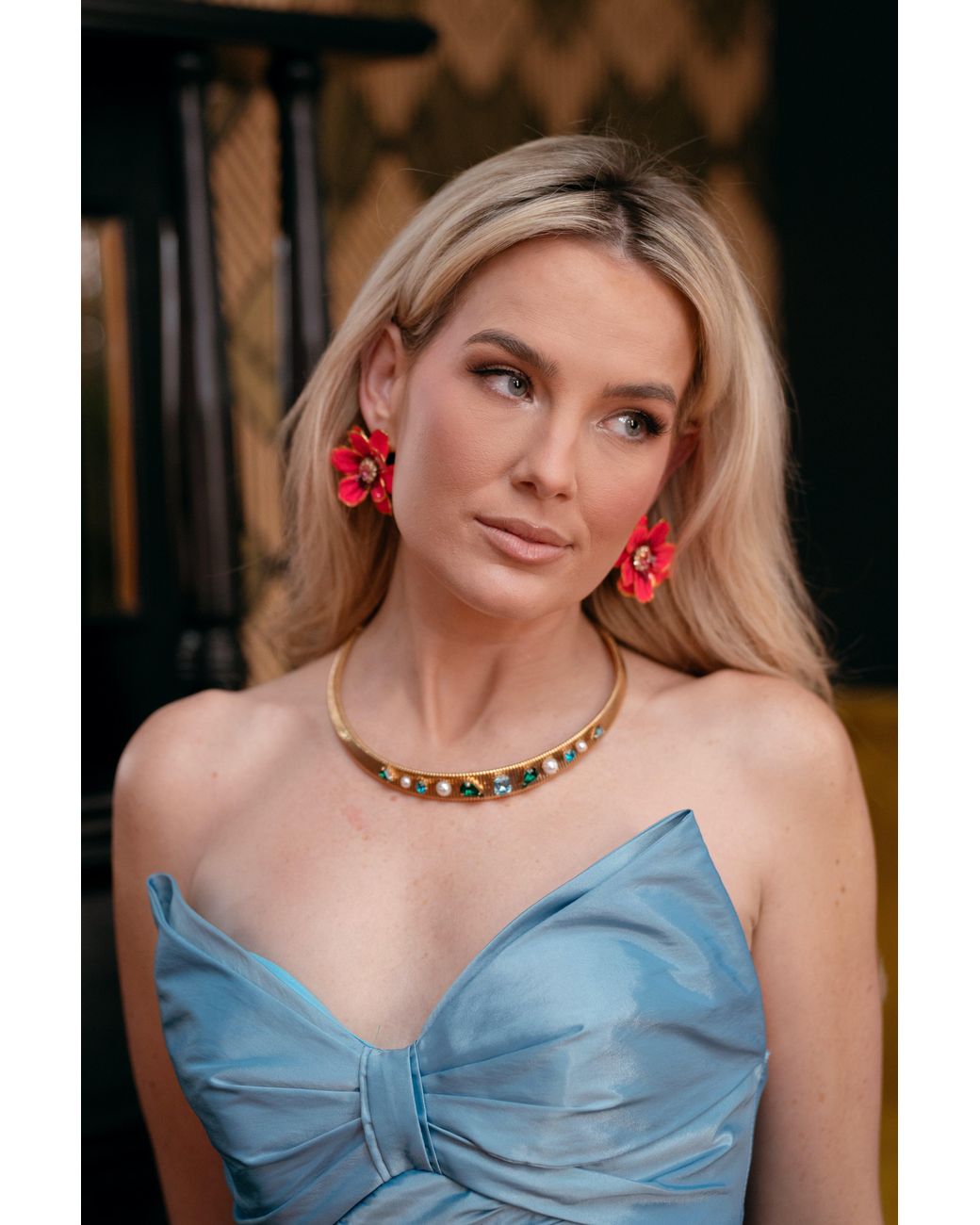 The Pink Reef Metallic Collar Necklace