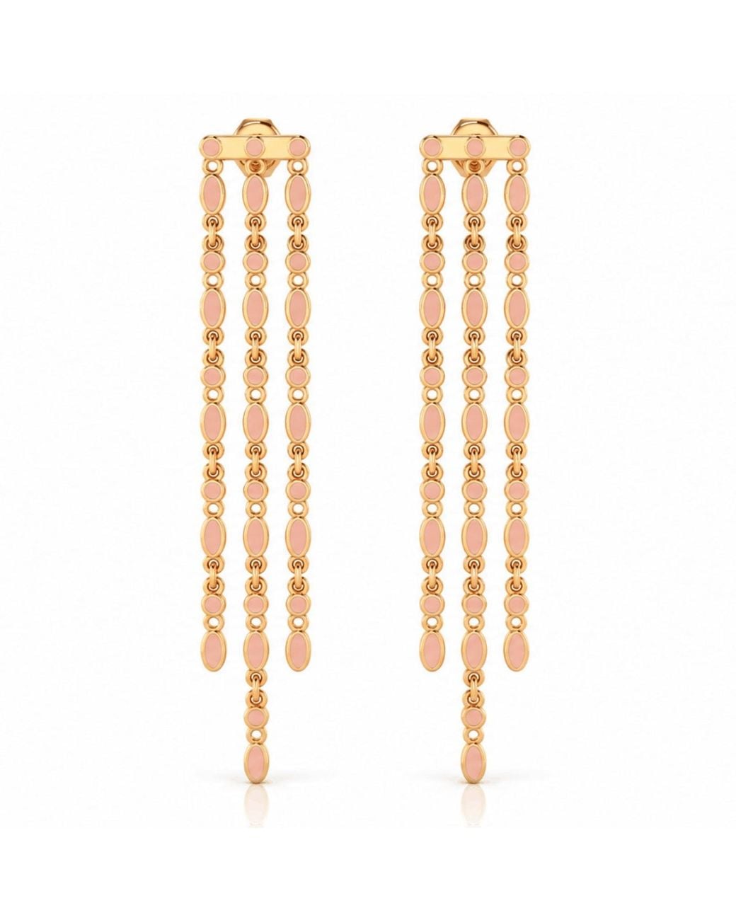 Linda Fiore Metallic Amalei Vermeil Earrings With Light Enamel
