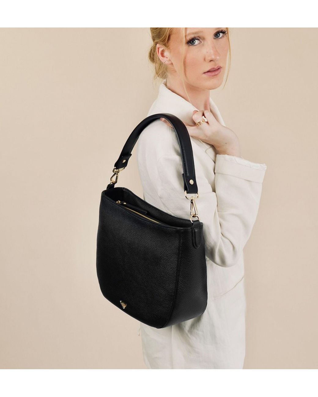 Apatchy London Black The Rosie Leather Bag