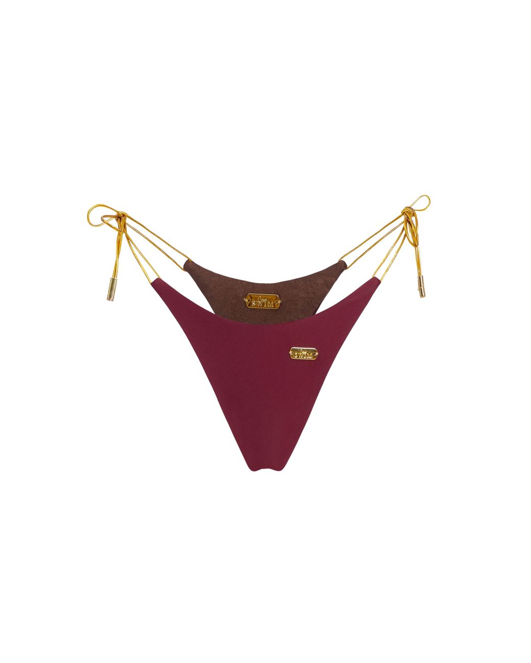 Capri Swim™ Black Wine & Chocolate Reversible Thongkini Bottom