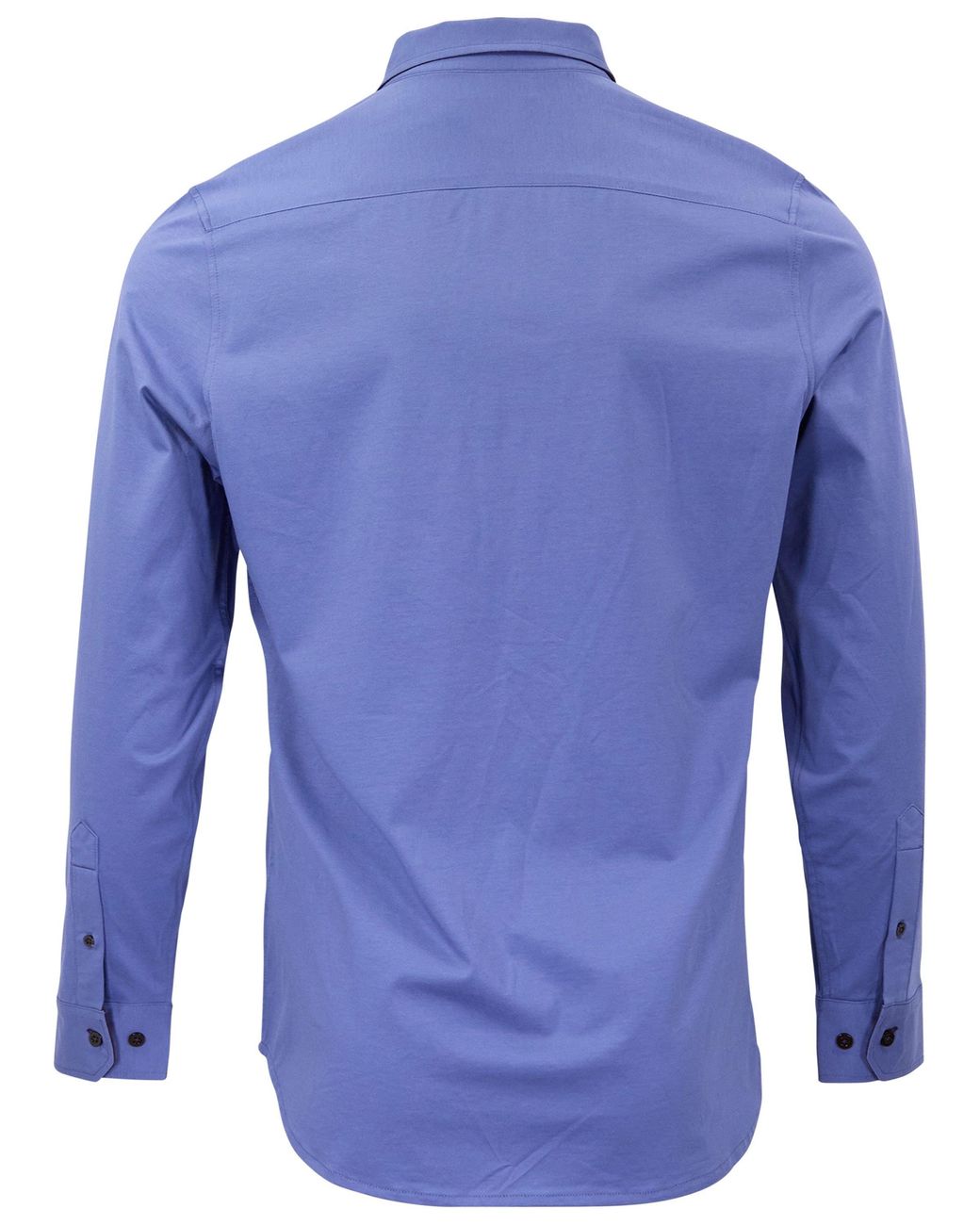 Lords of Harlech Blue Simon Dawn Stretch Jersey Long-Sleeve Shirt for men
