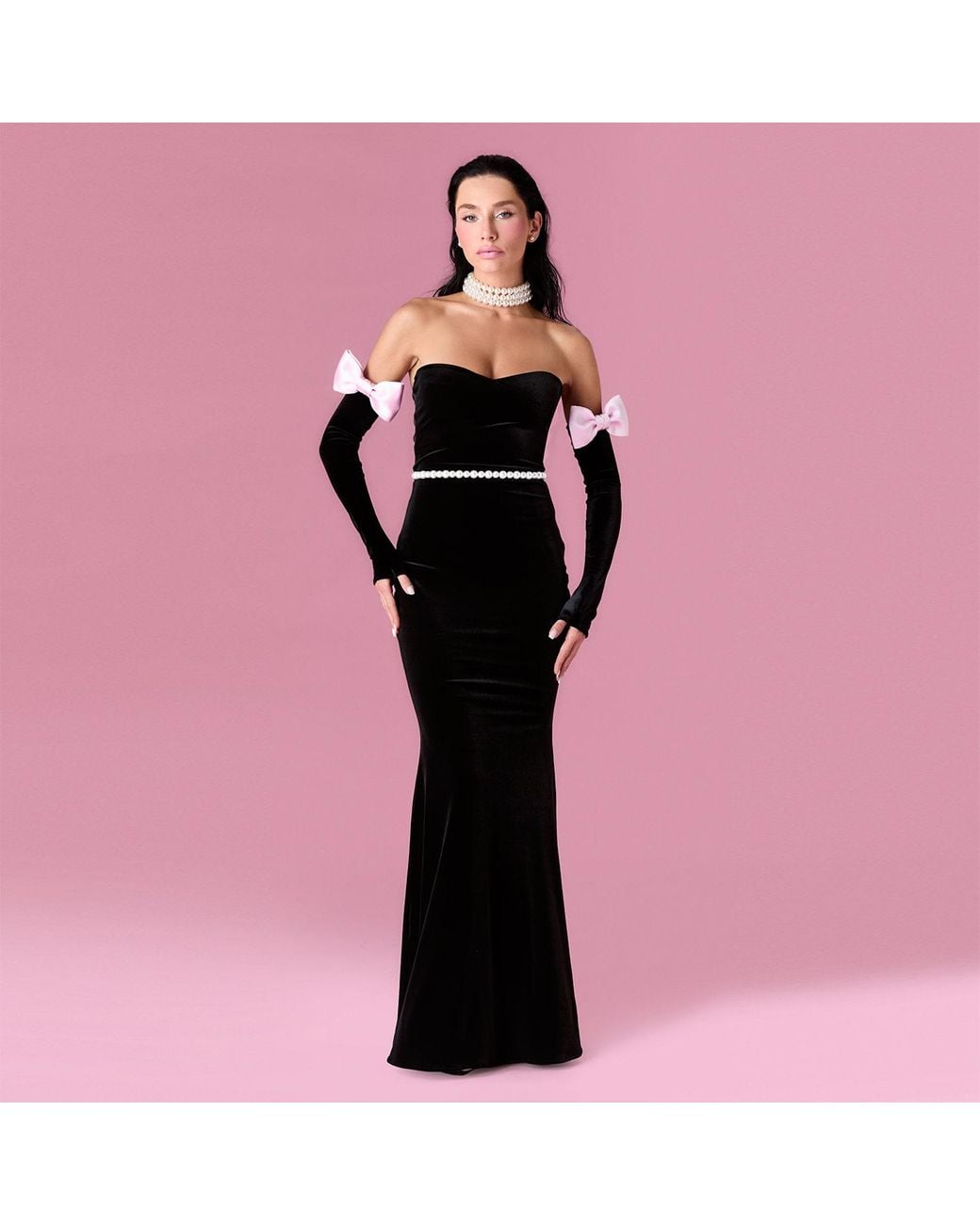 Nur Karaata Black Royal Reverie Dress