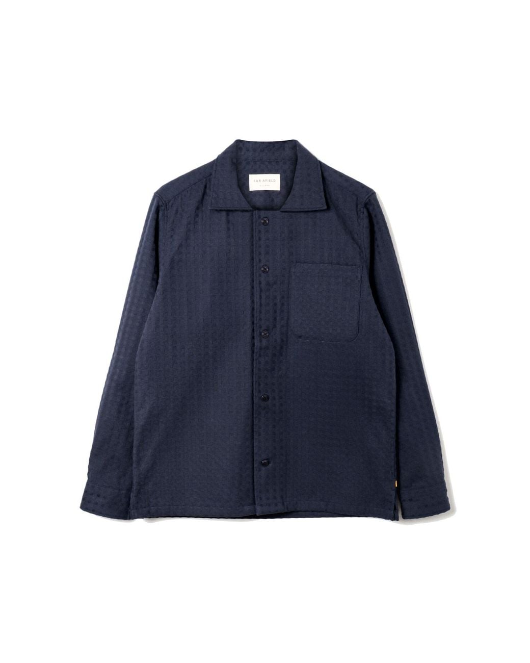 Far Afield Blue Kuiche Jacquard Busey Shirt for men