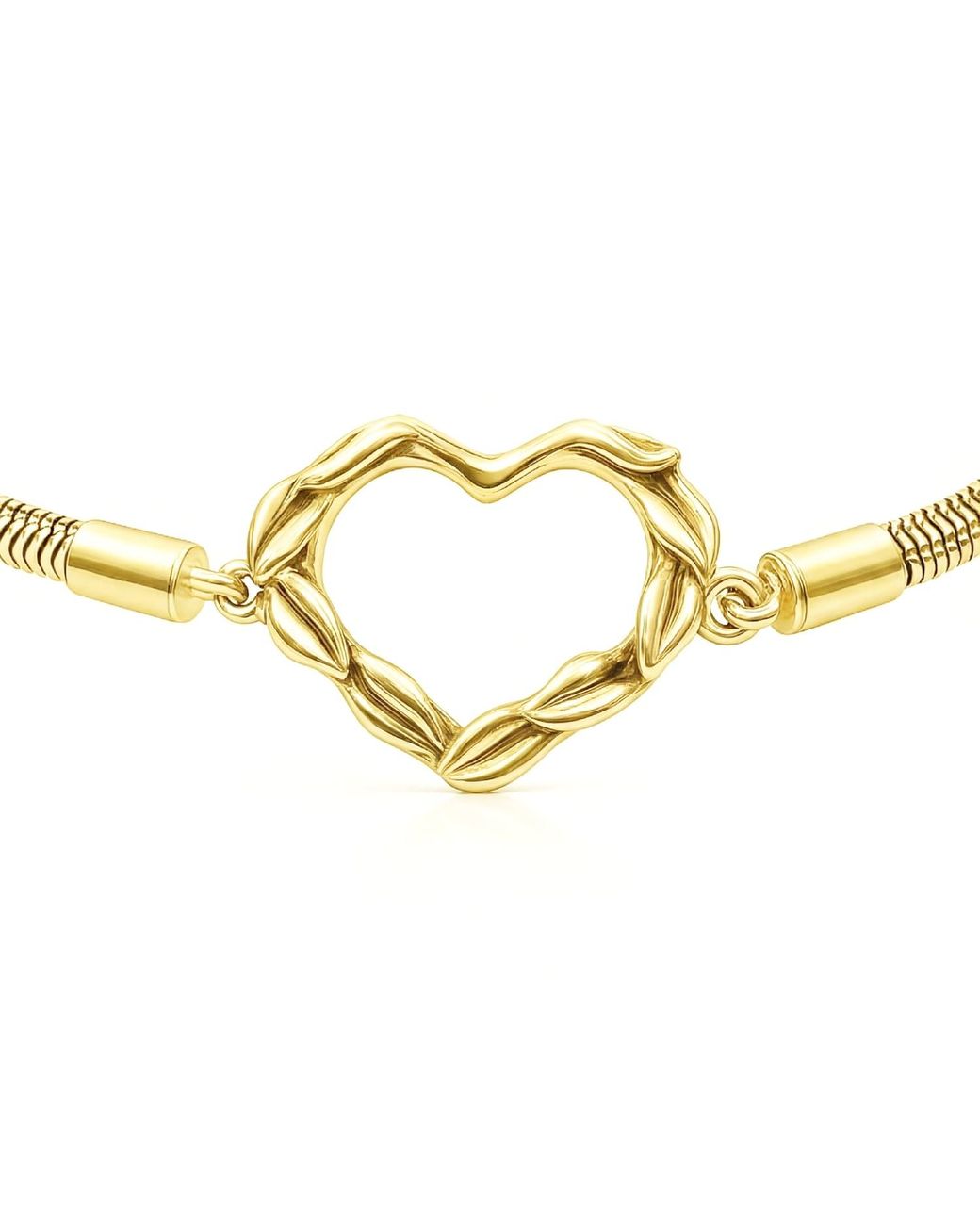 Unaloe Metallic Be Love Heart Bracelet