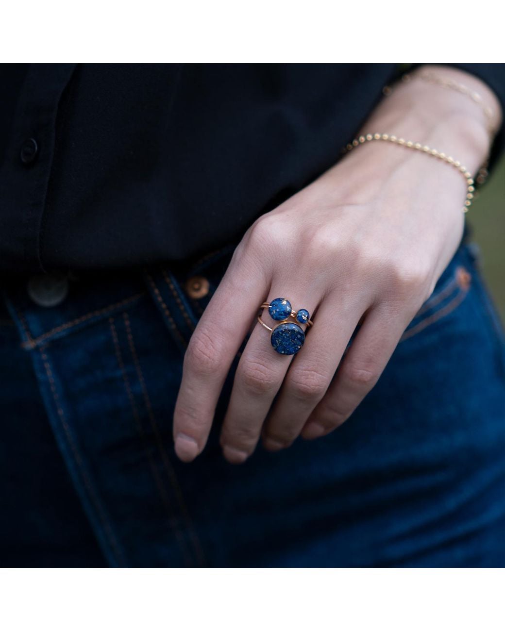 Kate Koel Blue Statement Ring