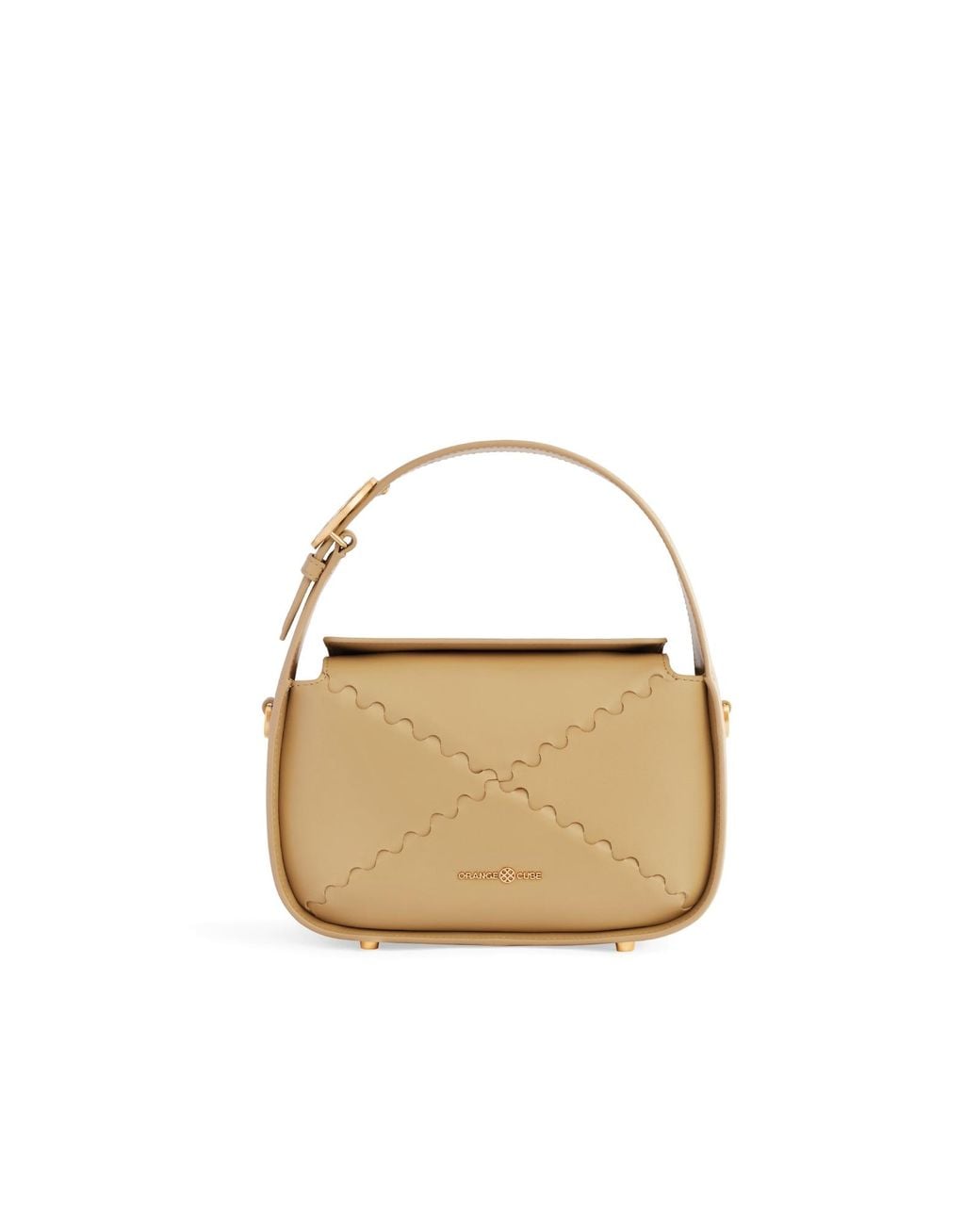 Orange Cube Natural Classic Mosaic Box Bag