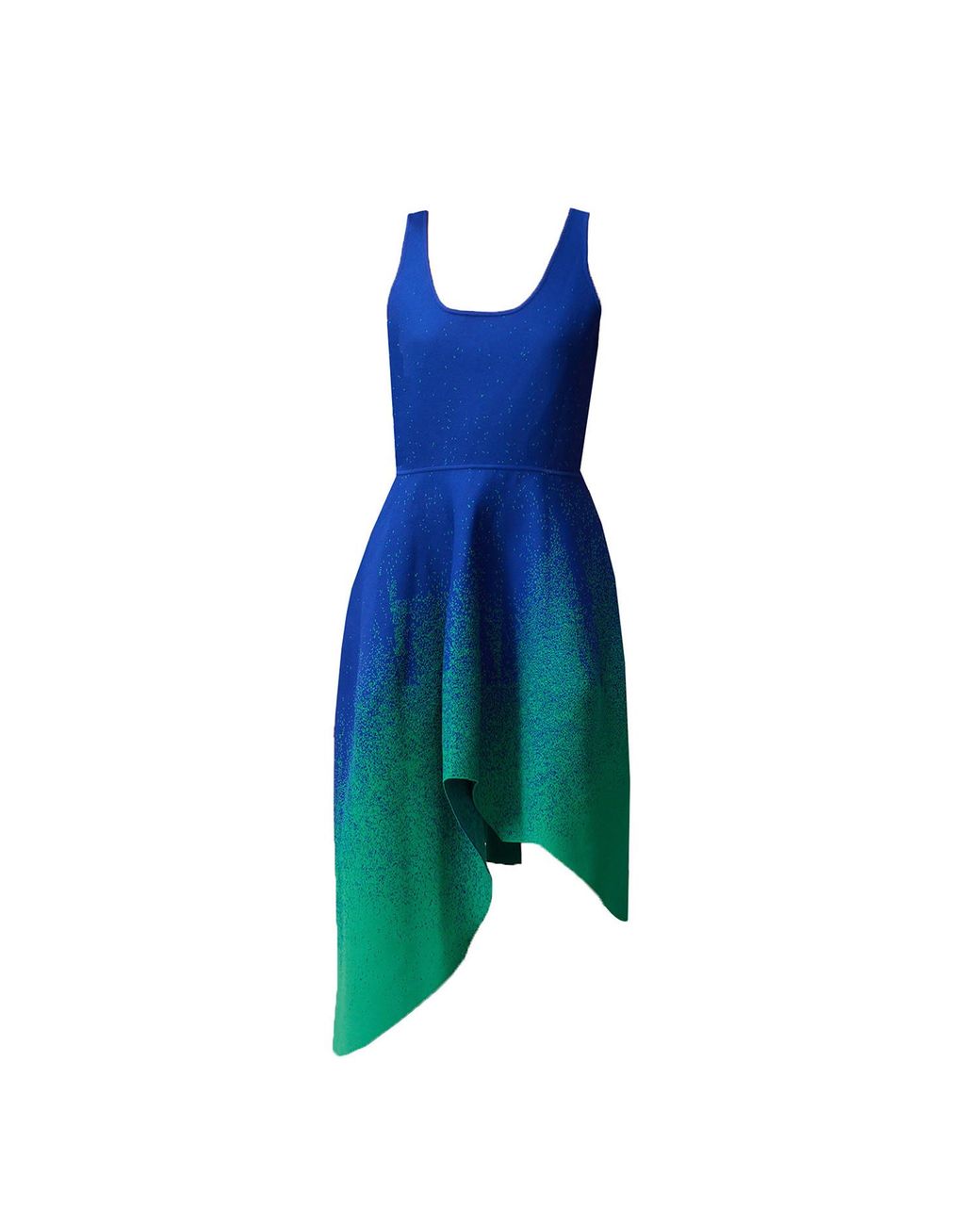 Arto. Blue Energy Scoop-Neck Asymmetrical Tank Knit Dress
