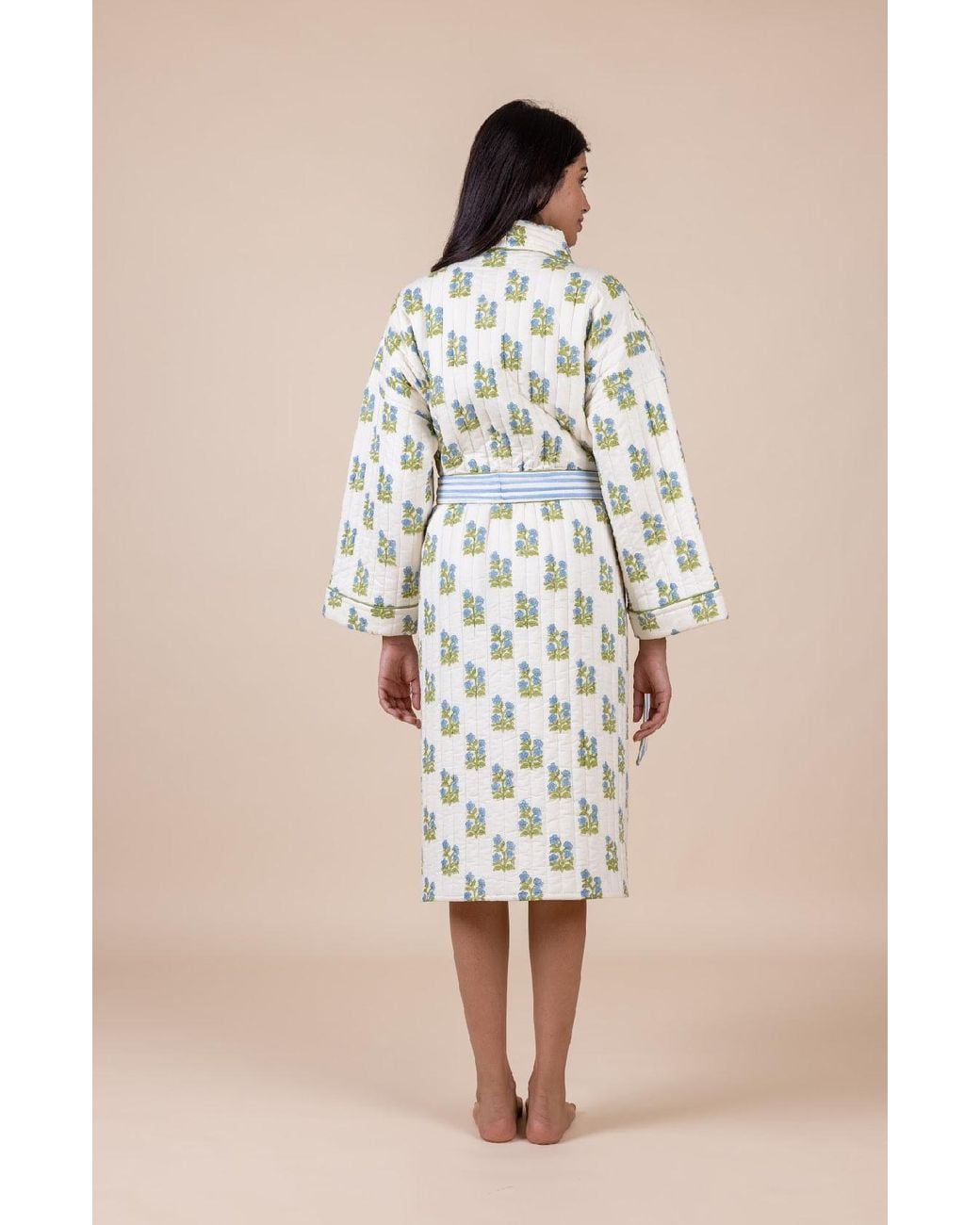 Mooch Cotswolds Metallic Quilted Luxury Cotton Dressing Gown Robe