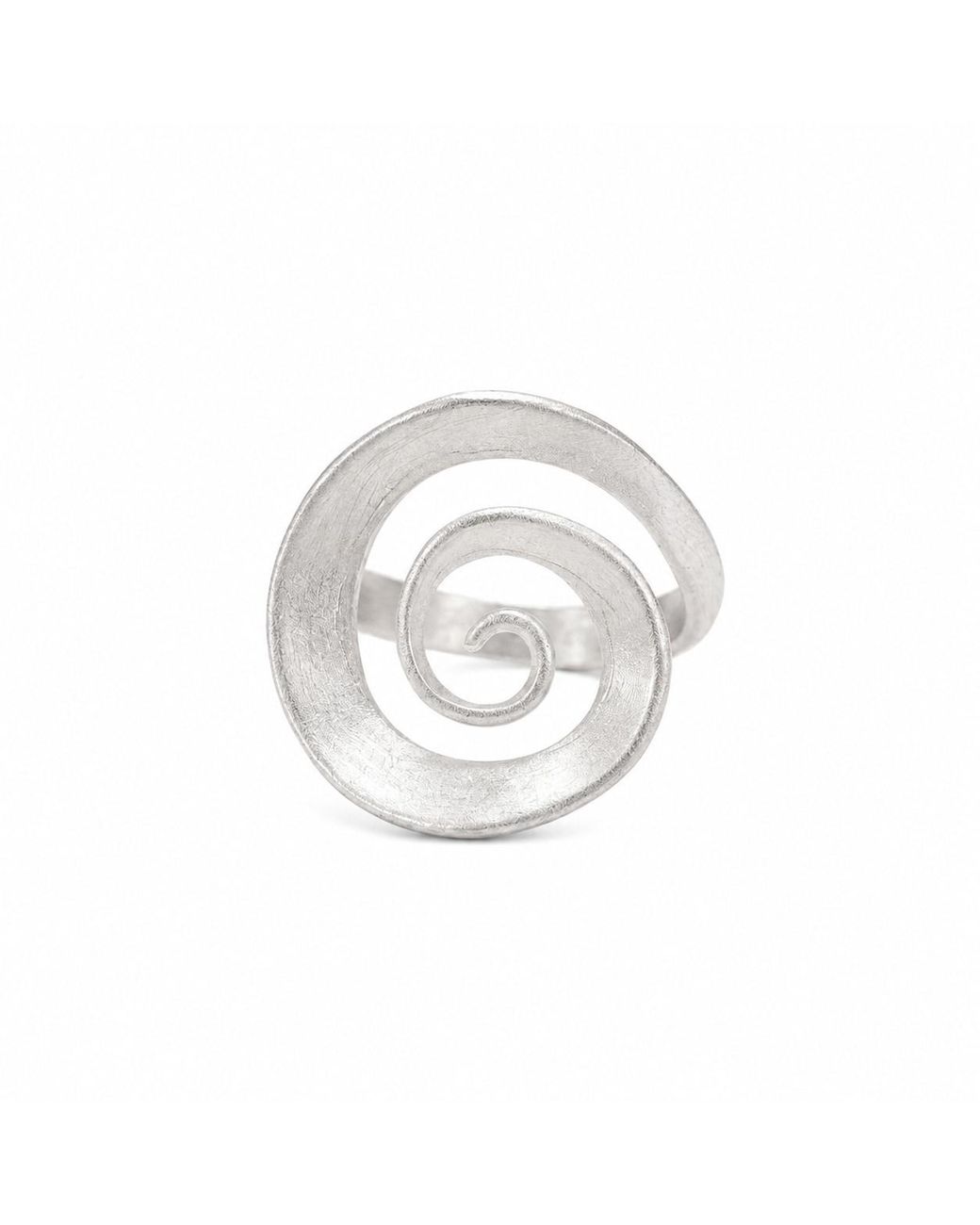 Ormiro Metallic Vortex Sterling Spiral Ring