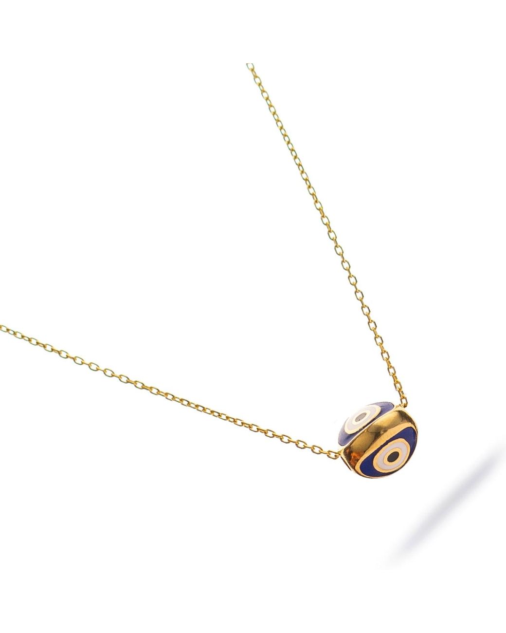Ebru Jewelry Metallic Guardian Evil Eye Minimalist Necklace