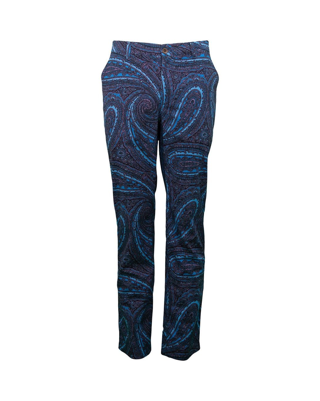 Lords of Harlech Blue Charles Caserta Paisley Pant for men