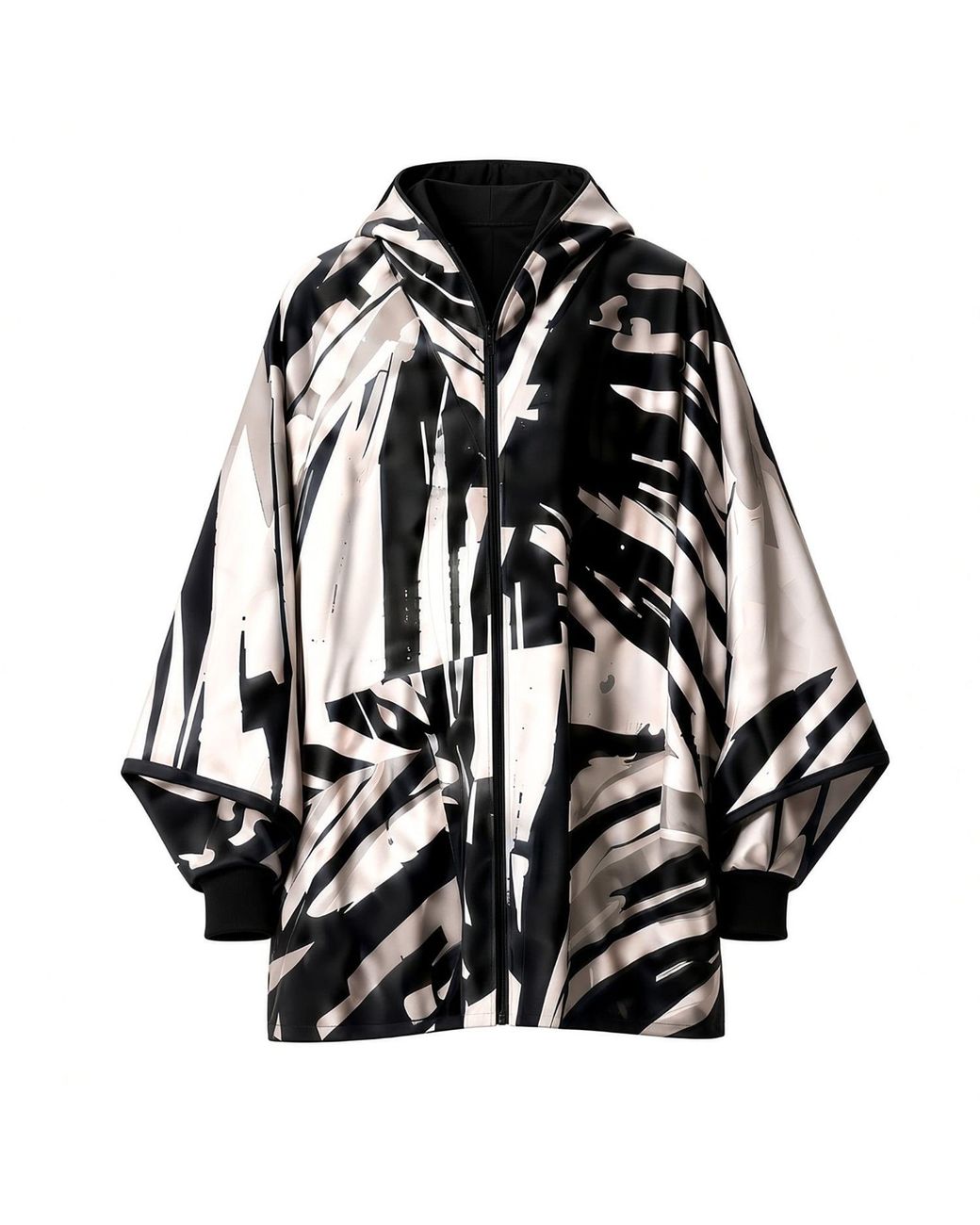 Maxjenny Black High-Tech Rain Poncho –