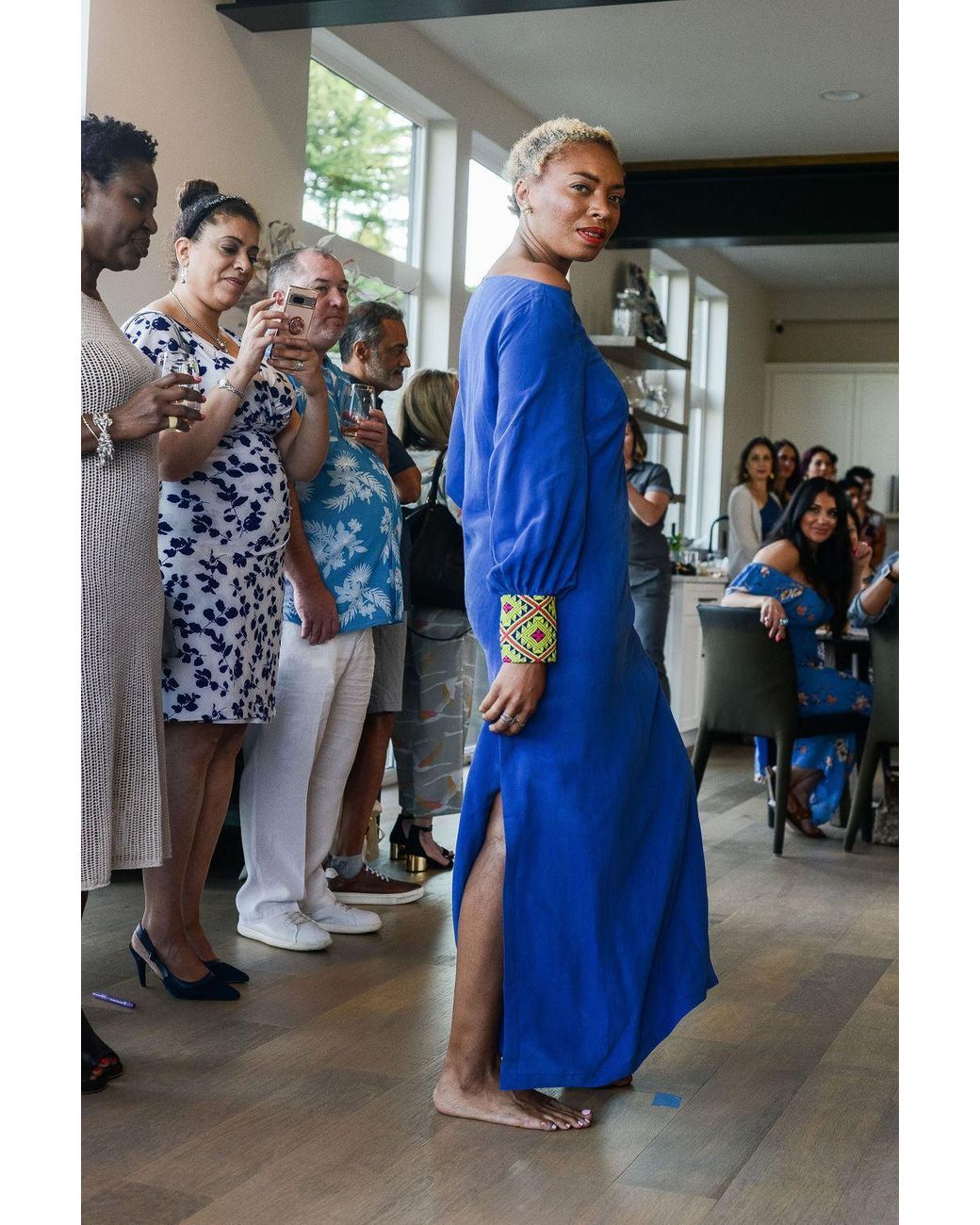 Yomisma Blue She's A Royal Chiapas Embroidered Kaftan — Artisanal Handcrafted Resort Dress