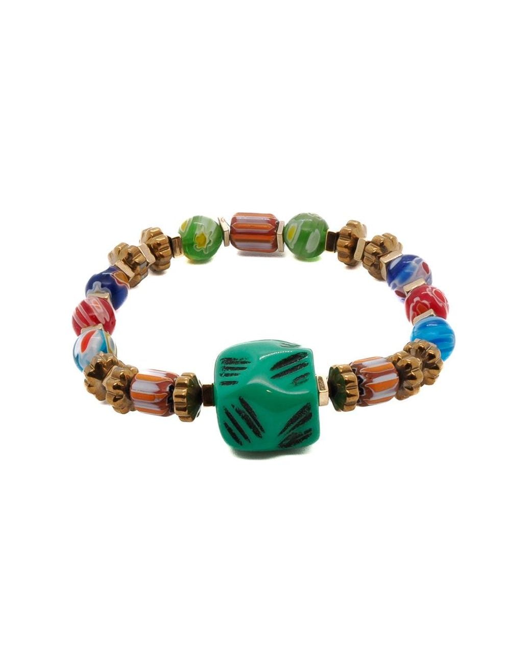 Ebru Jewelry Green African Colors Bracelet