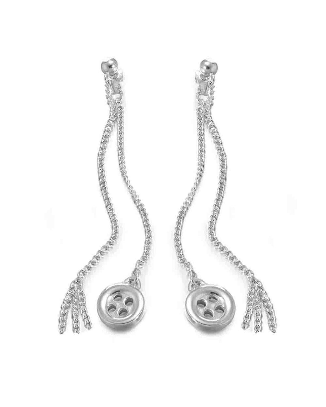 Lucy Quartermaine White Button Interchangeable Earrings