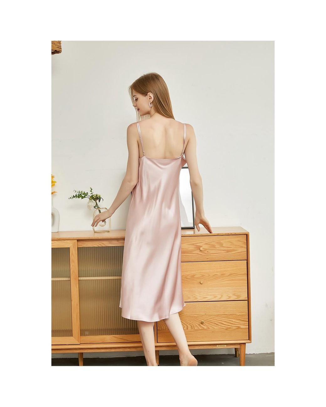 Soft Strokes Silk Purple Rebirth Of Venus Pure Silk Slip Dress