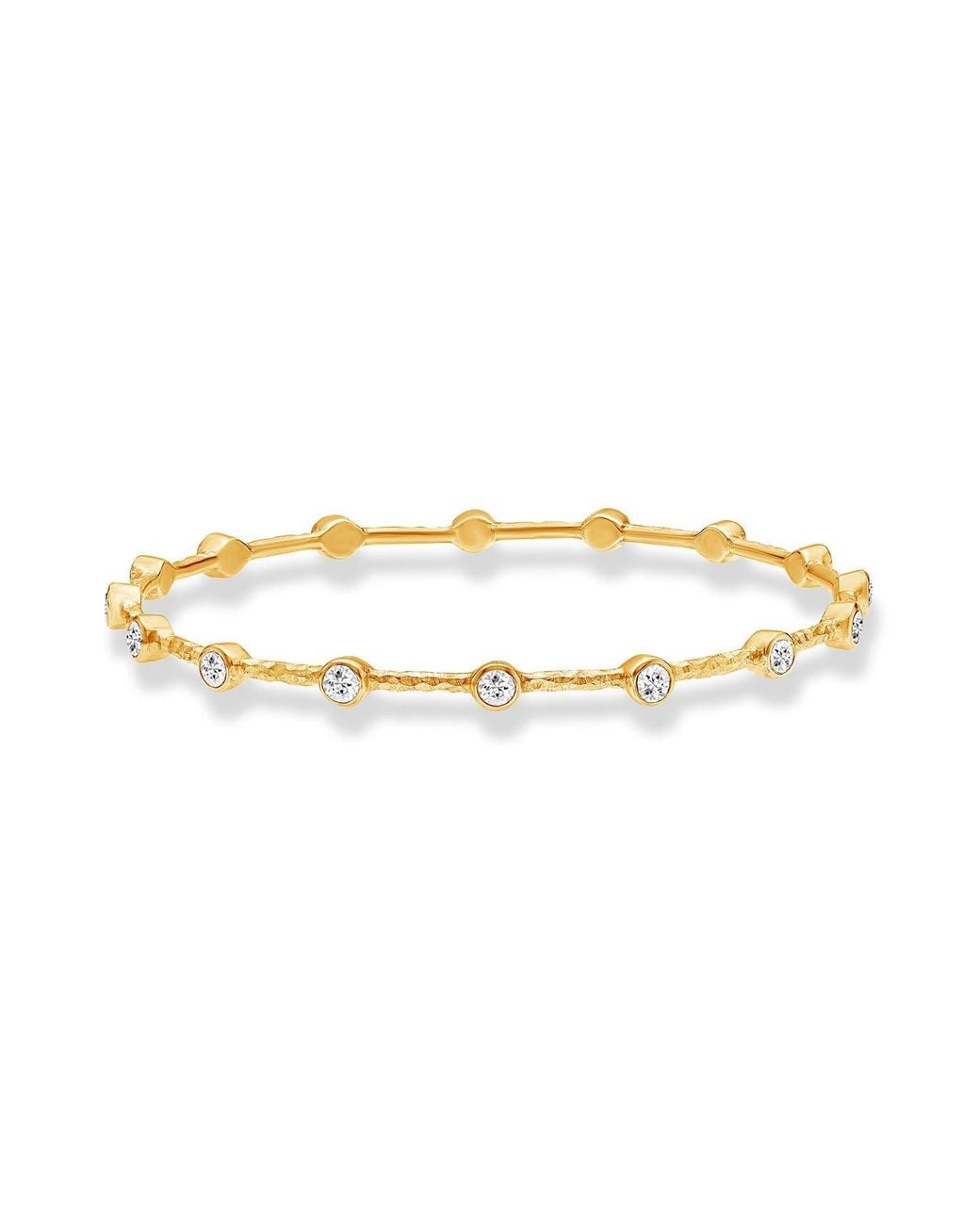 Dower & Hall Metallic Round Topaz Array Bangle