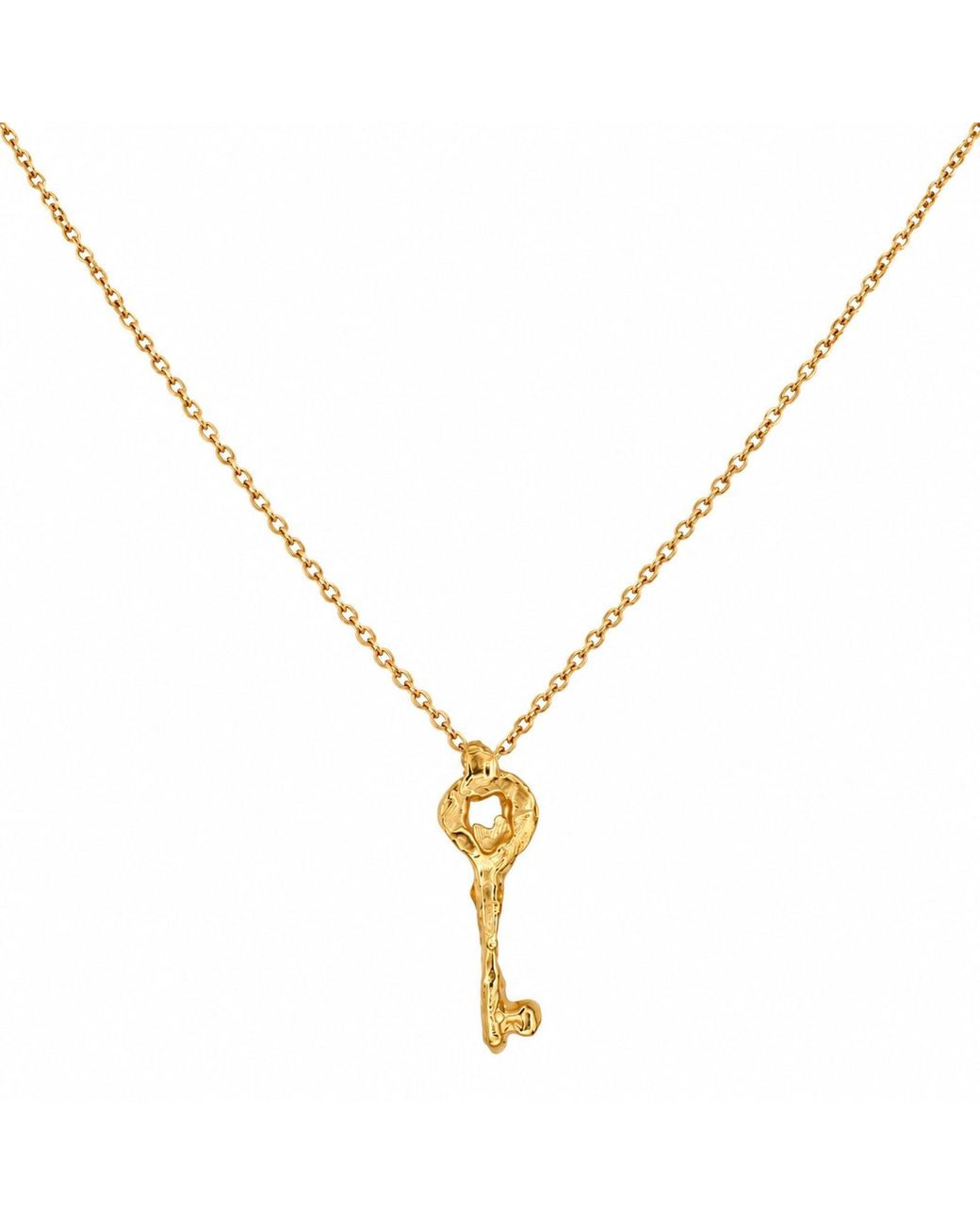 De Roms Metallic The Unfolding Molten Large Key Necklace