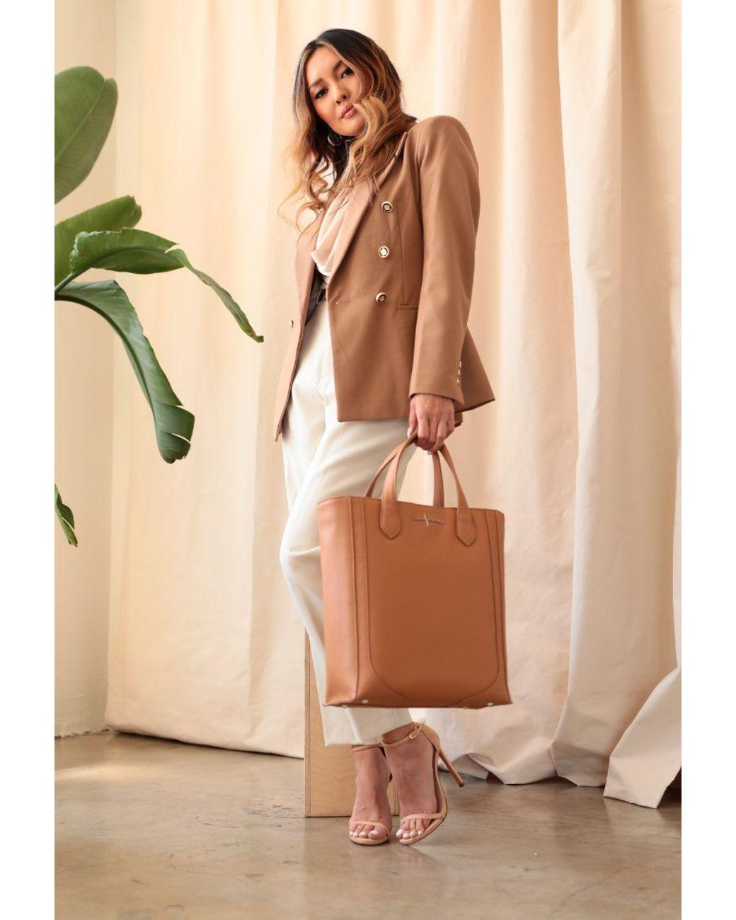 Luis Steven Brown Tall Office Tote