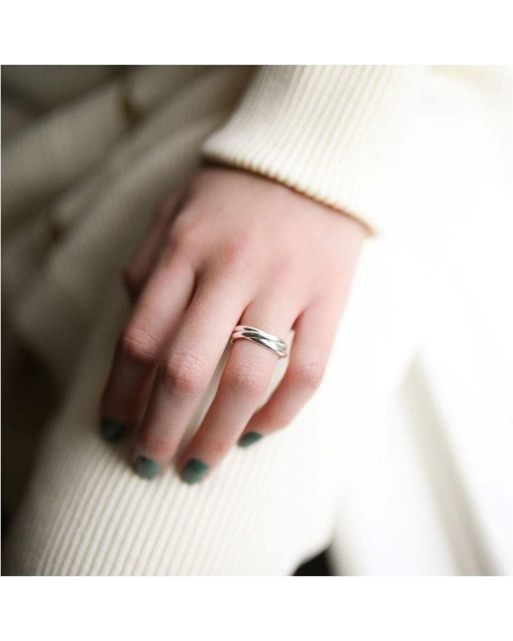 Auree Jewellery White Knightsbridge Classic Sterling Russian Wedding Ring