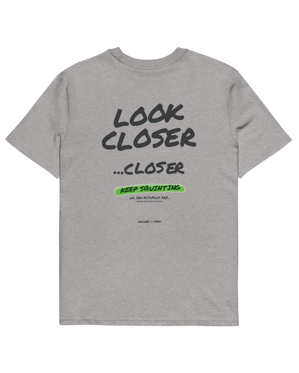 Anchor and Crew Gray Heather Small Print Annotations Organic Cotton T-Shirt