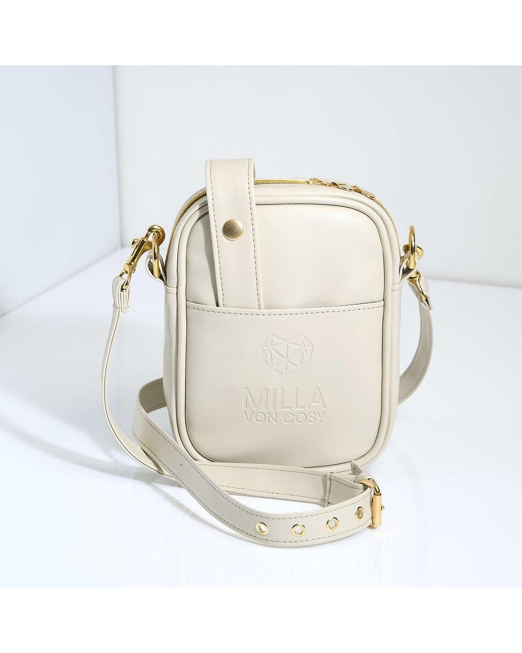 Milla Von Cosy Metallic Crossbody Bag Flex Creme