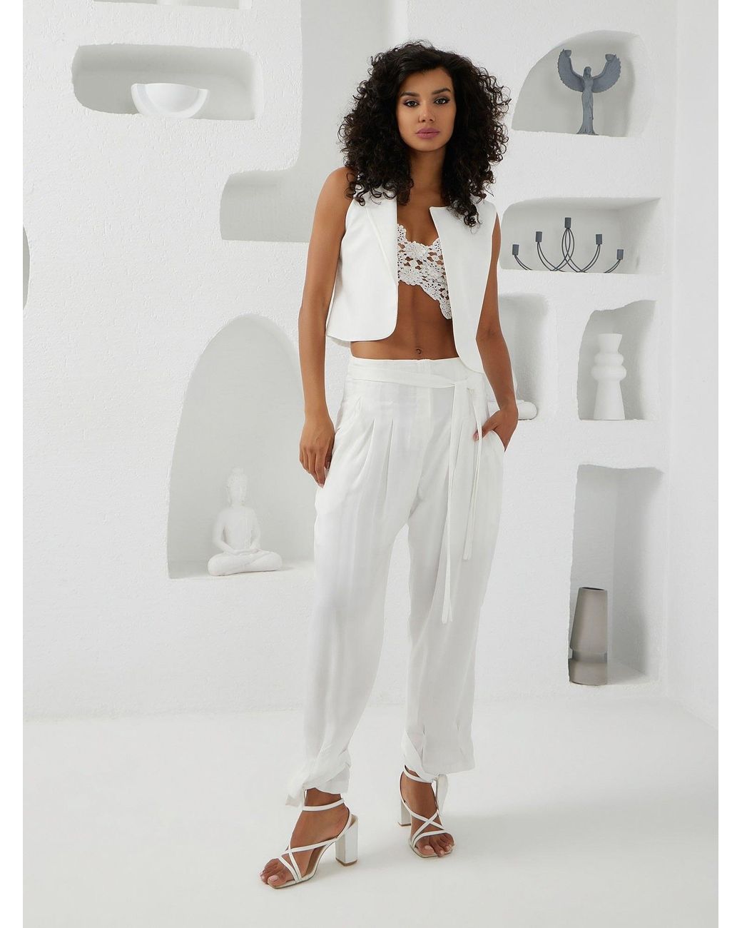 Lumina Eligma White The Arabesque Pants Ensemble