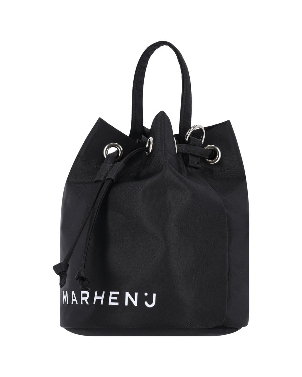 MARHEN.J Black Recycled Nylon Bucket Bag